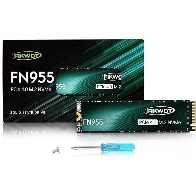 Fikwot FN955 1TB NVMe SSD M.2 2280 PCIe Gen4x4, Up to 7300MB/s, 3D NAND TLC Flash Internal Solid State Drive, Configure SLC Cache, Storage and Memory Expansion for PS5 Laptop Desktop - Image 1