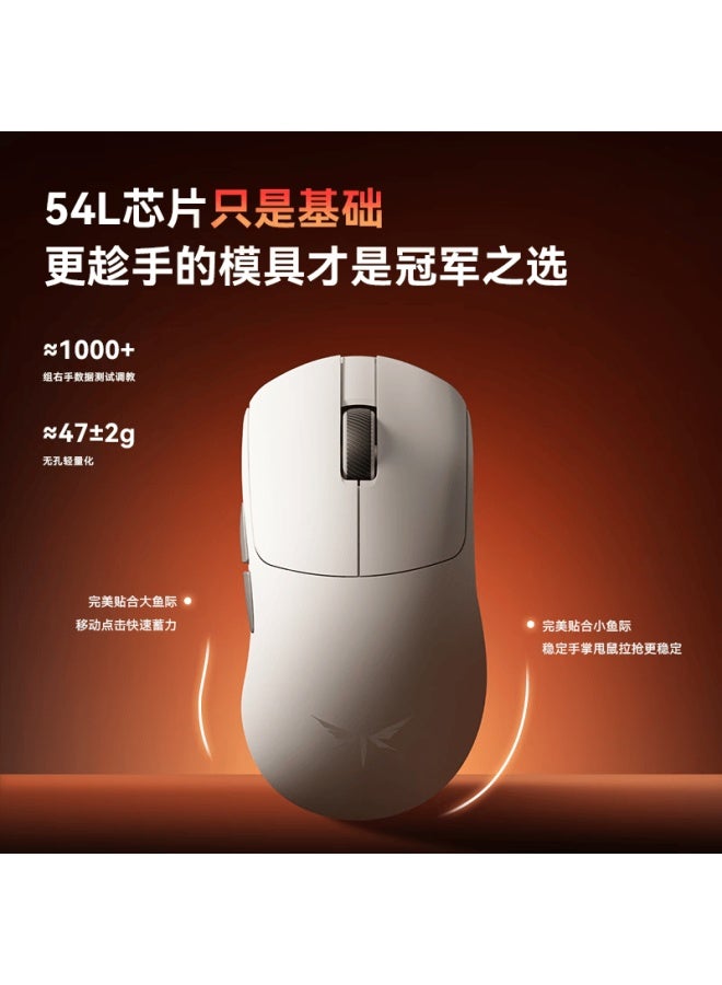 Vgn Feilong Y2 Master Edition Wireless Tri-mode Lightweight Right-hand Ergonomic Gaming Mouse 54l15 Controller Paw3950 Sensor Y2 Master+ White