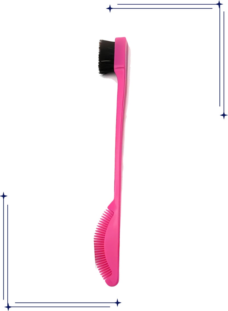 2 في 1 فرشاة التحكم في حواف الشعر مشط فرشاة حواجب مزدوجة الجوانب لتصفيف الشعر وأمشاط الرموش وفرشاة الحواجب للنساء والرجال والأطفال - Image 1