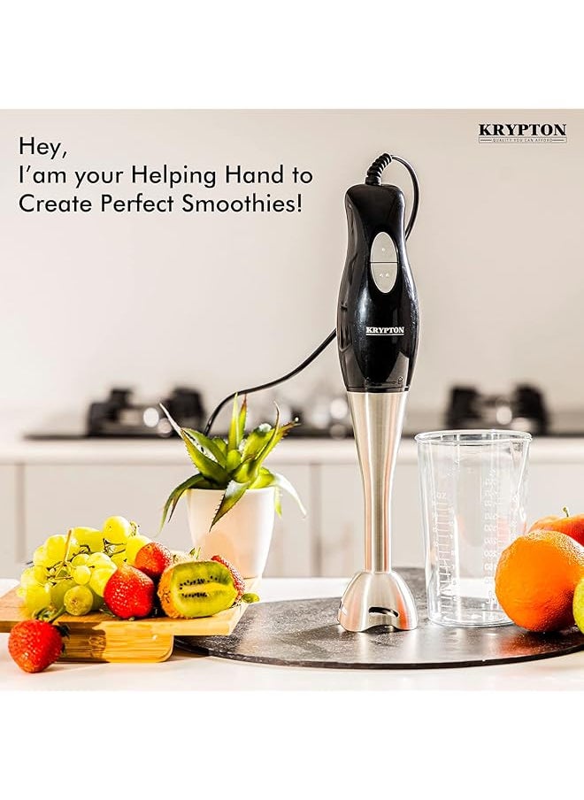 KRYPTON 200W Powerful Hand Blender Immersion Hand Blender Stainless Steel 500Mlcup Ideal For Smoothies Shakes Baby Food Soup Grinding Ingredients Vegetables And Fruits 2 Years  - Image 5