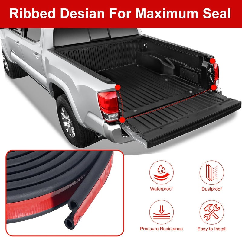 Runhike Tonneau Rubber Neoprene Seal, Self Adhesive Tailgate Seal Tape for Truck, 295" x 1.5", 1 Pack Non sticky surface - Image 3