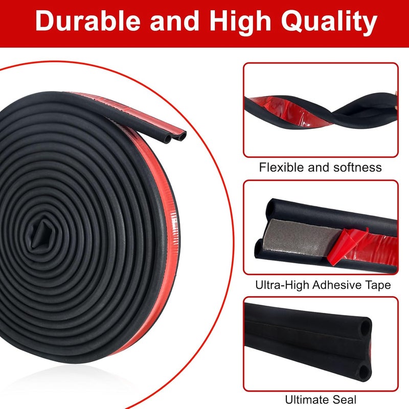 Runhike Tonneau Rubber Neoprene Seal, Self Adhesive Tailgate Seal Tape for Truck, 295" x 1.5", 1 Pack Non sticky surface - Image 2