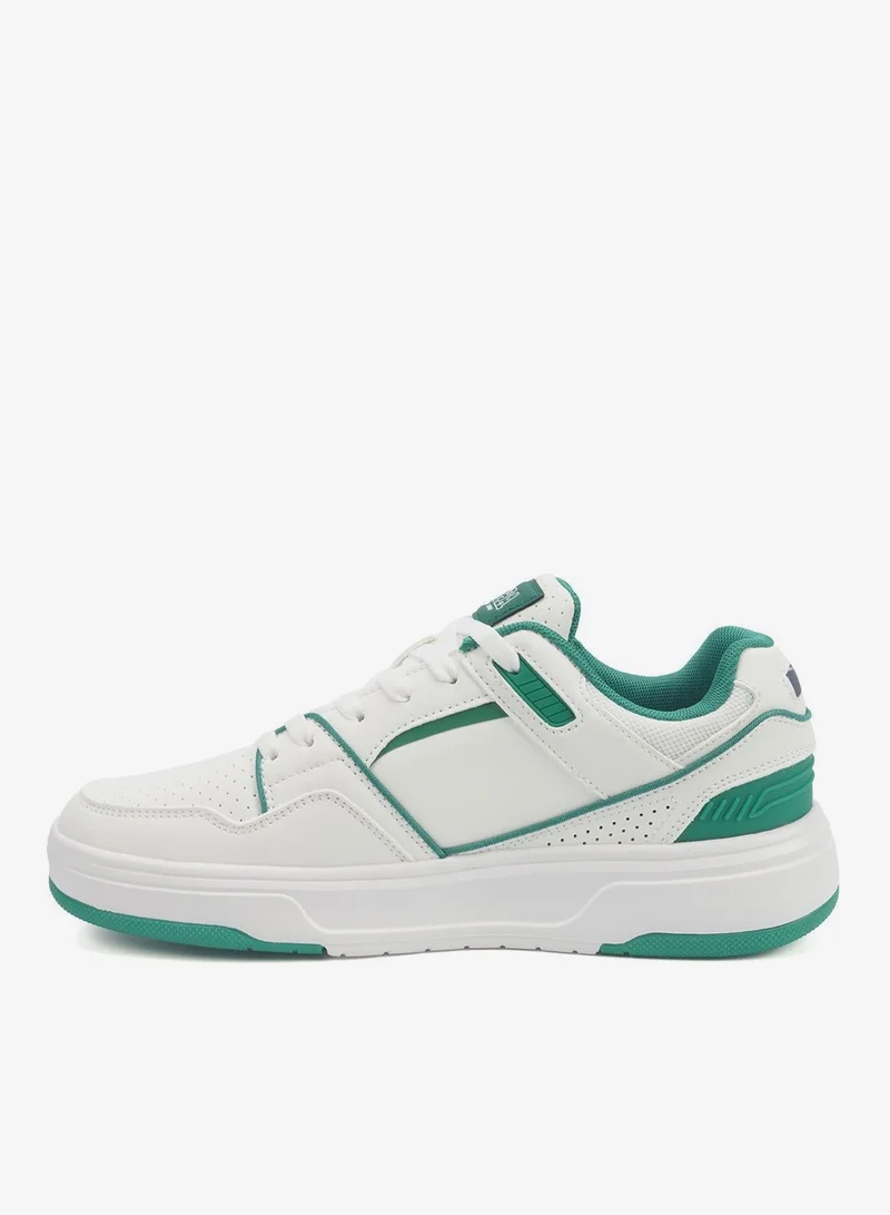 U.S. Polo Assn. white Men's White Low-Top Sneakers - Lightweight Shoes Modern Design with Green Accents for Men | Best Price UAE