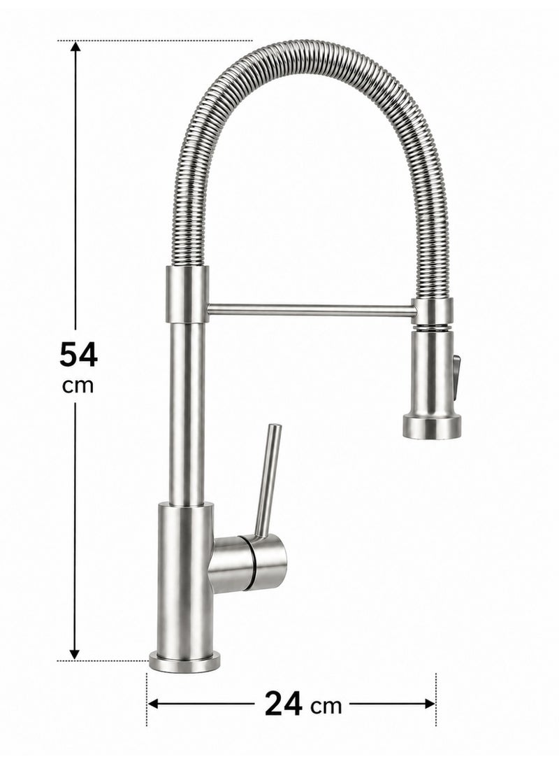 خلاط مطبخ ستانلس ستيل بخرطوم سحب - Image 3
