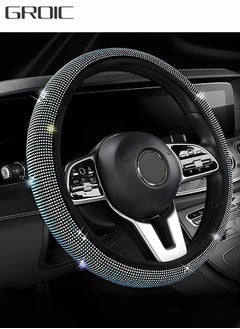 GROIC Bling Steering Wheel Cover, Rhinestones Steering Wheel Cover with Colorful Crystal Diamond Sparkling Car SUV Wheel Protector Anti-Slip Protector Universal Fit 14-15 inches  - Image 1