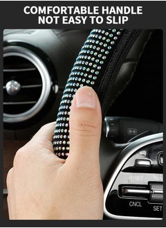 GROIC Bling Steering Wheel Cover, Rhinestones Steering Wheel Cover with Colorful Crystal Diamond Sparkling Car SUV Wheel Protector Anti-Slip Protector Universal Fit 14-15 inches  - Image 3