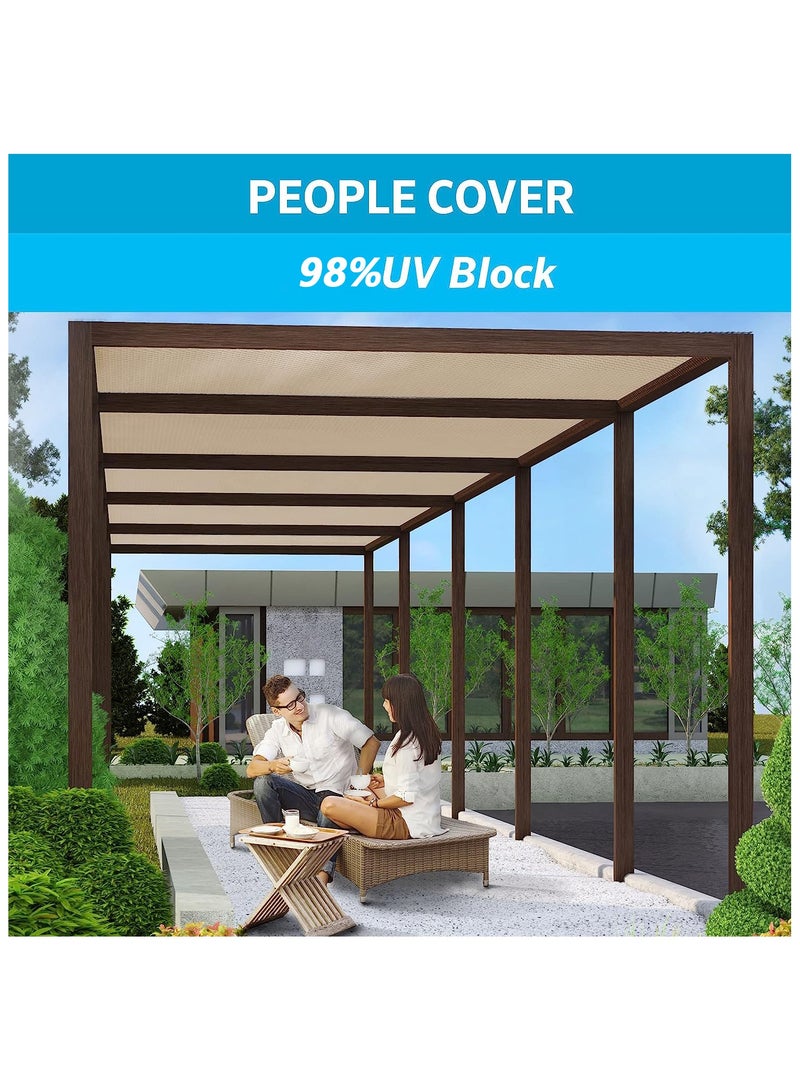 SUNRISE Sunshade Cover, 2m*50m Roll Sunblock Shade Cloth Net, 98% Shading Rate,Roll Sun Shade for Courtyard Garden Lawn  - Image 5
