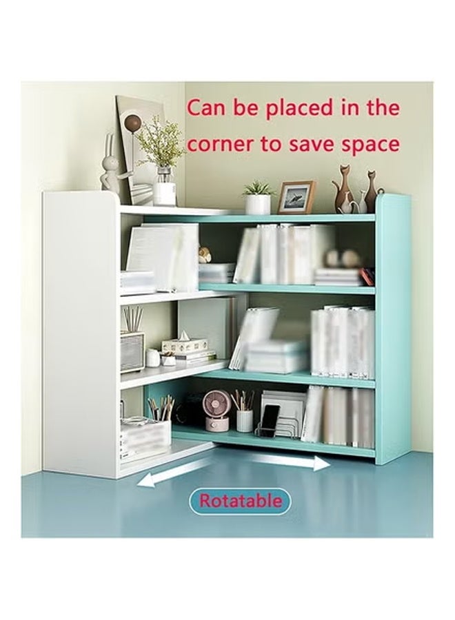 keke Adjustable Desktop Bookshelf with 90 Degree Rotation Multi Color Desk Storage Organizer for Home Office and Dormitory - Image 5