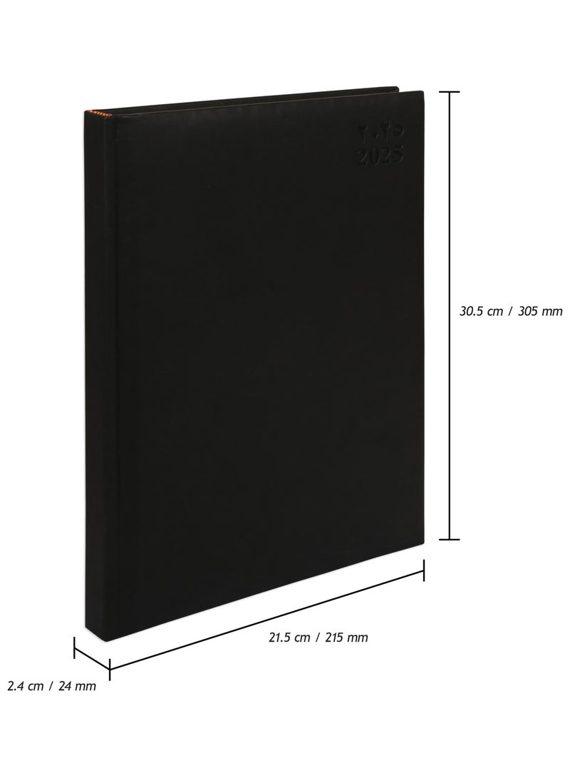 FIS FIS A4 Diary 2025 Arabic/English (Saturday & Sunday Combined) Black - FSDI48AEP25BK  - Image 4