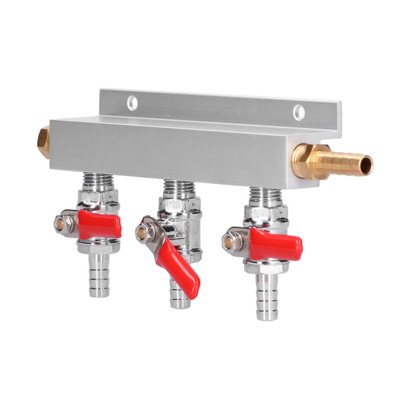 3 Way Gas Splitter CO2 Gas Distribution Manifold with 5/16 Inch Beer Integrated Check Valves - Image 5