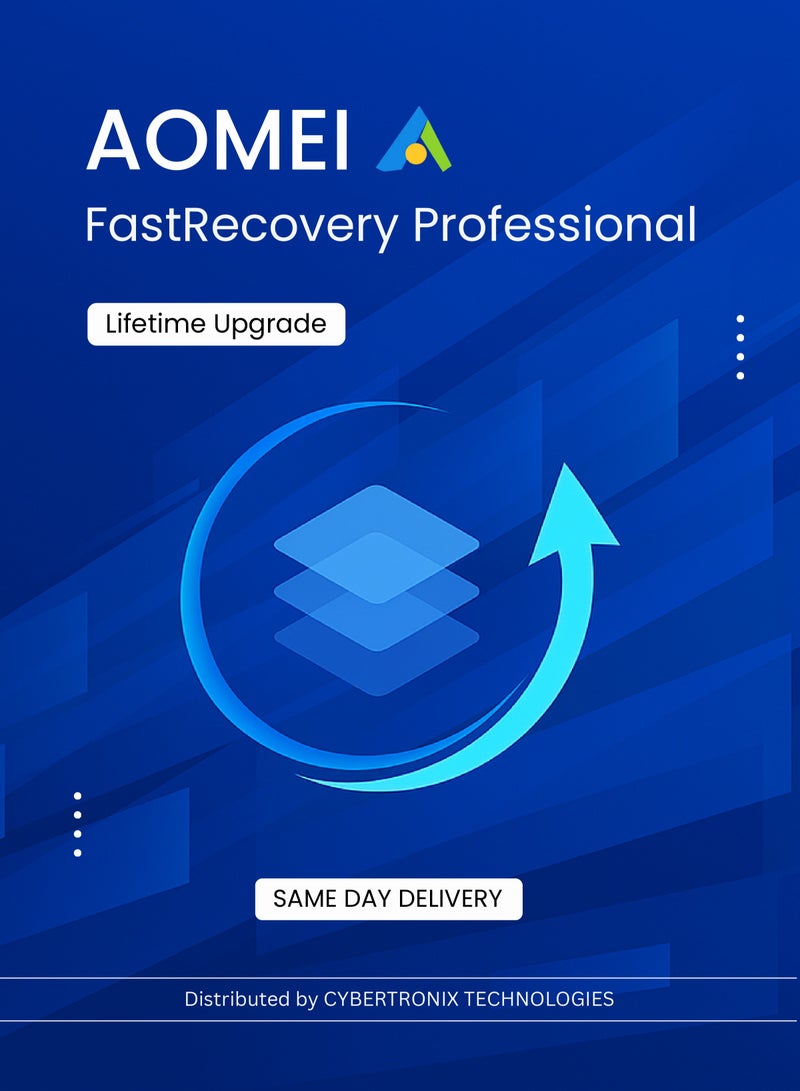 AOMEI FastRecovery Professional |  Lifetime Upgrade | Digital License | SAME DAY DELIVERY