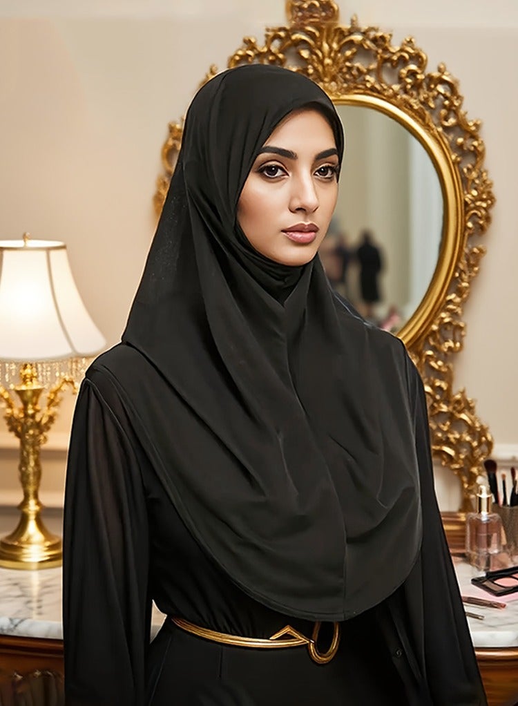 Women Muslim Instant Hijab Full Cover Headscarf Islamic Clothes Fashion Long Hijabs Abaya - Image 2