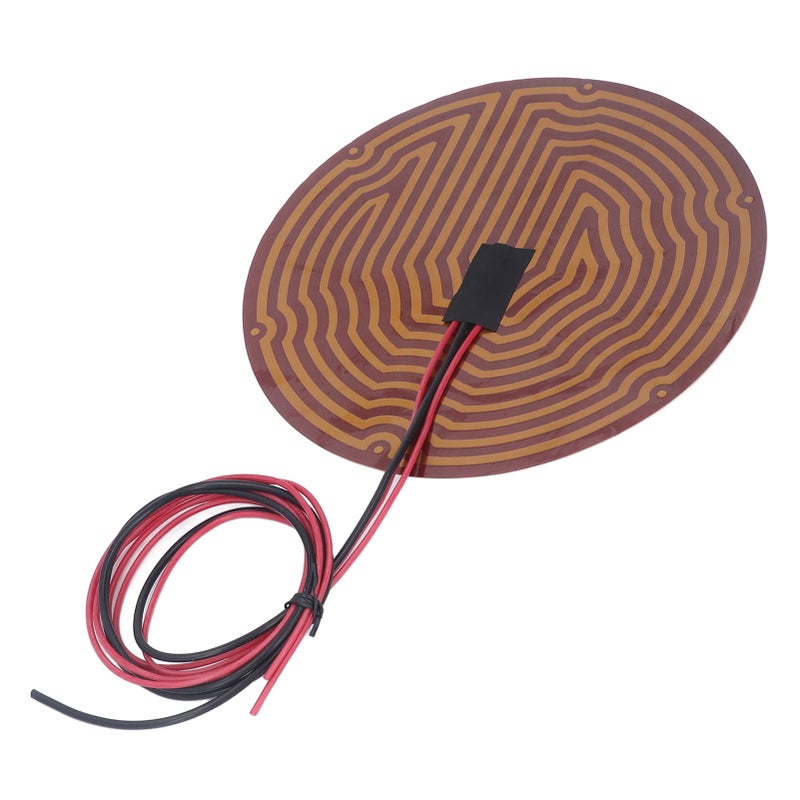 PI Heating Film 220mm Diameter Fast Heating Safe 100K Thermistor Strong Adhesive PI Polyimide Film Heater for 3D Printer DC12V 150W - Image 3