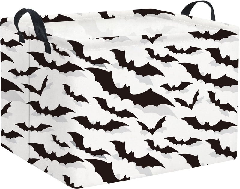 HIYAGON Rectangular Batman Basket Kids Storage Basket Kids Baby Nursery Basket for Boys Bat Room Decor Cute Toy Storage Organizer Bins BedroomBats - Image 1