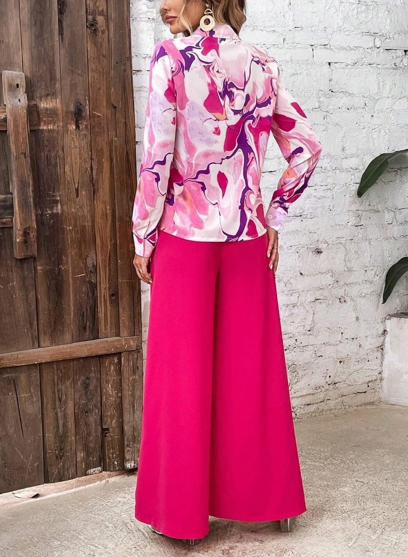 Shougu New Product Elegant Wide Leg Pants Fashion Casual Set  - Image 2