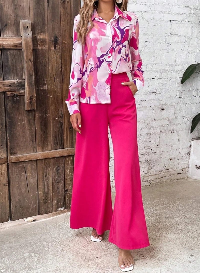 Shougu New Product Elegant Wide Leg Pants Fashion Casual Set  - Image 3