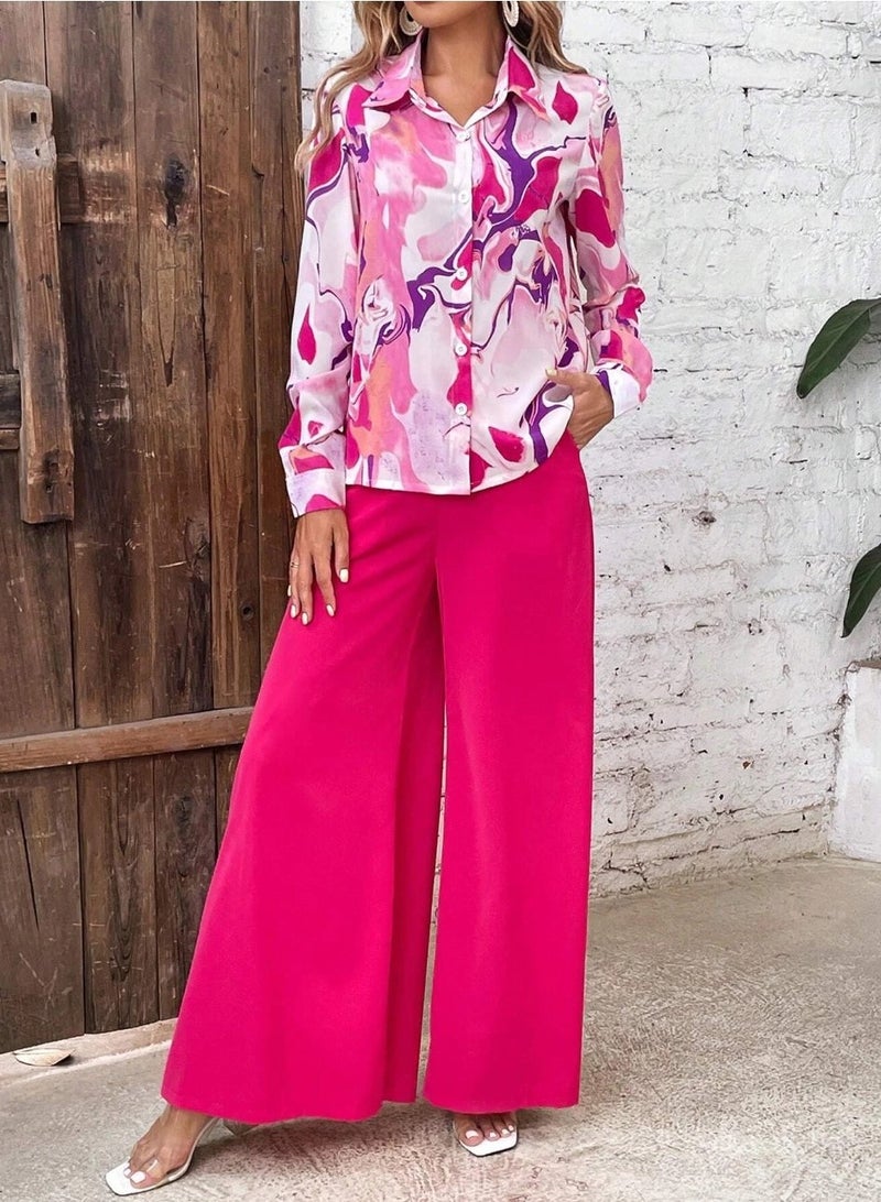 Shougu New Product Elegant Wide Leg Pants Fashion Casual Set  - Image 4