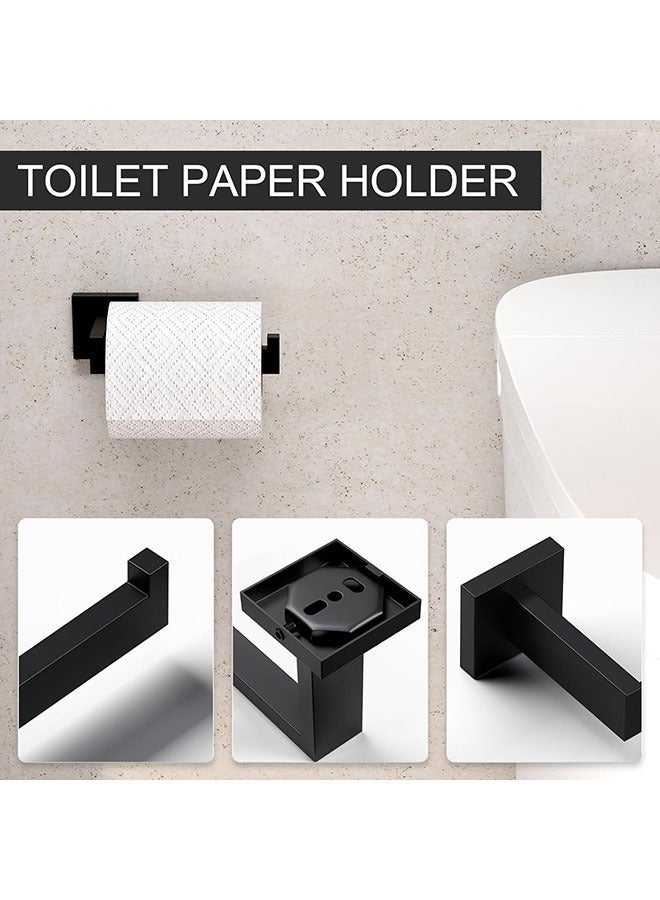 عربست مجموعة من 5 قطع ماتي أسود حمام التبعي مجموعة ، SUS304 الفولاذ المقاوم للصدأ الجدار شنقا نوع 16 بوصة منديل الشريط ، حامل ورق التواليت ، خاتم منشفة ، منشفة هوك ، حمام مجموعة الأجهزة ، منشفة بار مجموعة - Image 3