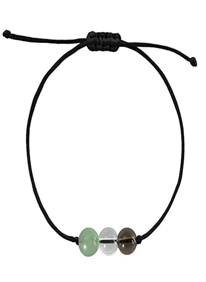 BOHO GARDEN سوار علاجي من مجموعة بوهو جاردن، مزين بثلاث خرزات كريستالية وحجر. - Image 2