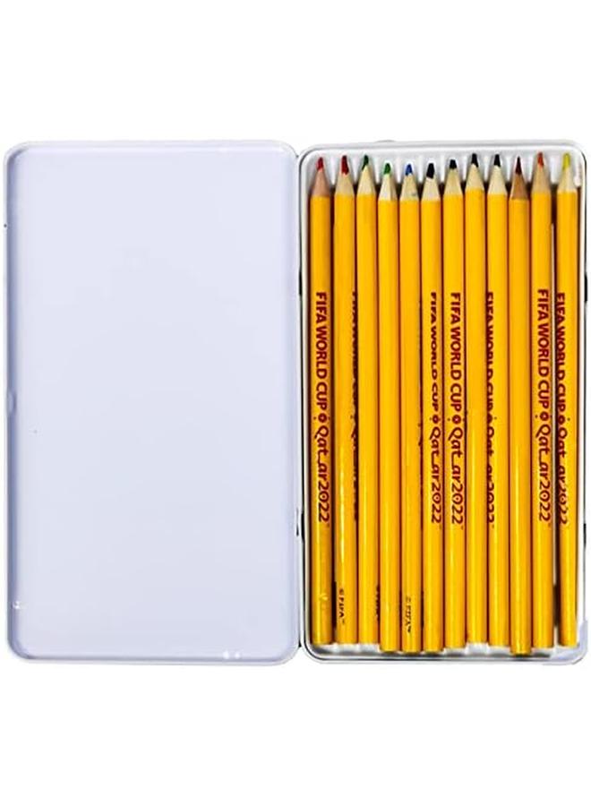 FIFA 2022 Country Coloured Pencil Set 12 Pcs Brazil - Image 3