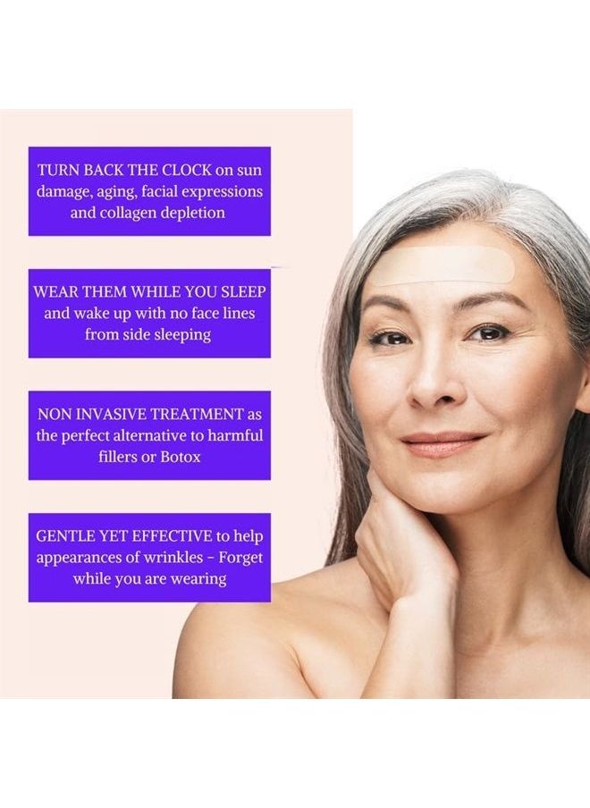 BLUMBODY - Blumbody Forehead Wrinkle Patches - Anti Wrinkle Facial Patches to Smooth Eyes & Forehead Wrinkles - Non-Silicone Face Tape for Fine Wrinkles between Eyes & Face - 50 Forehead Face Patches (Up to 60 d - Image 1