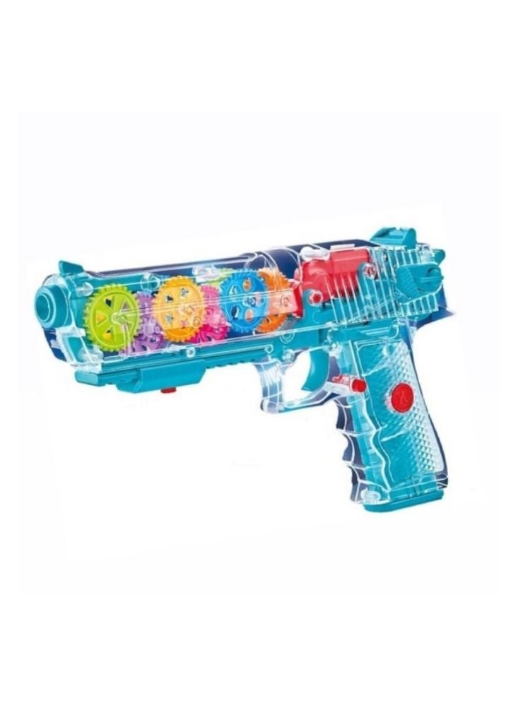 Premium Electric Pistol Gun Toy – LED Light Blaster with Spinning Gears for Kids - Image 2