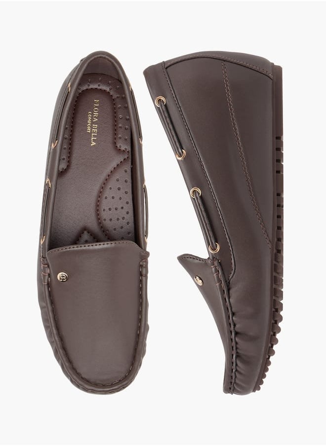 Flora Bella By Shoexpress Women Solid Slip-On Wedge Heel Loafers - Image 2