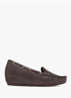 Flora Bella By Shoexpress Women Solid Slip-On Wedge Heel Loafers  - Image 3