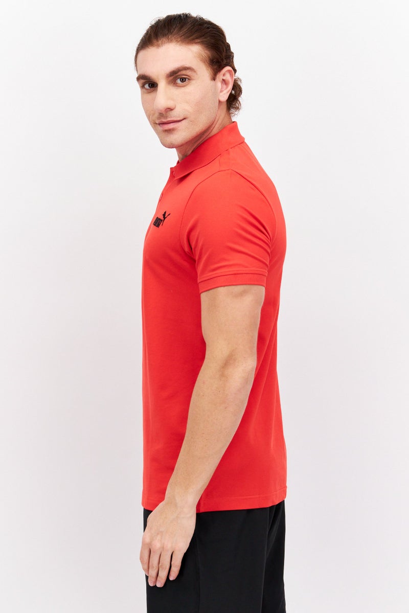 PUMA تي شيرت بولو رياضي للرجال، لياقة تدريب، أحمر - Image 2