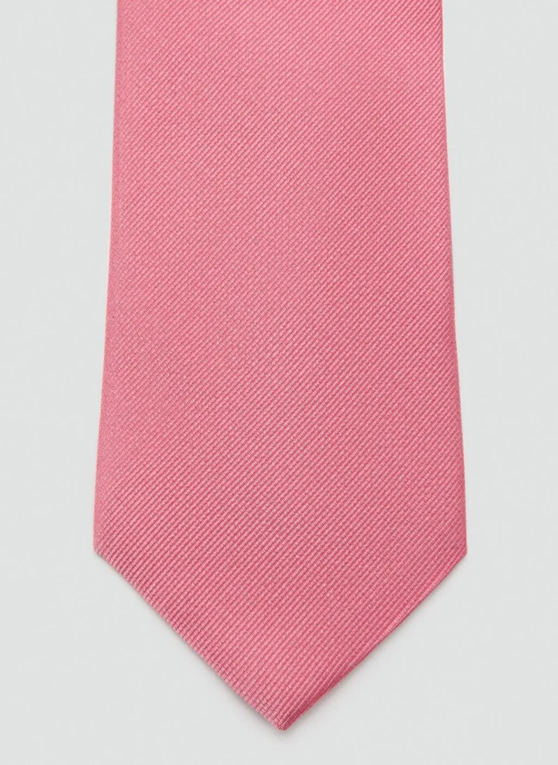 Mango Man Plain silk tie