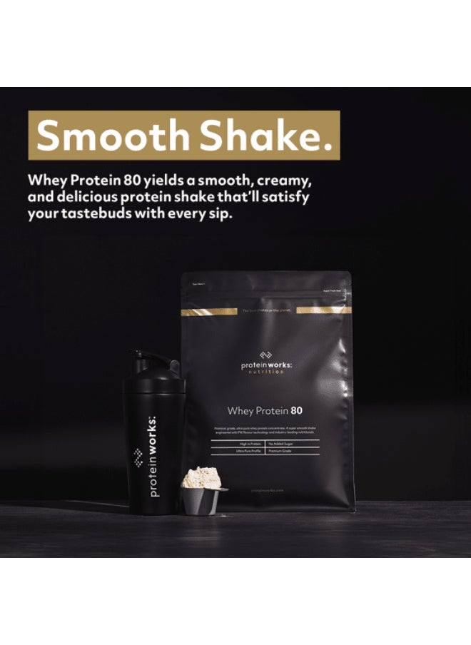 THE PROTEIN WORKS - Whey Protein 80 Powder Low Calorie Protein Shake Whey Protein Shake 28 Servings Strawberries 'N' Cream 1Kg - Image 1