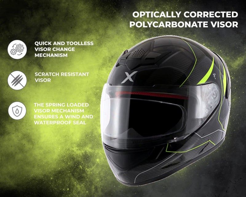 Axor Rage Carbon Warfare Carbon Neon Yellow Helmet-L - Image 2