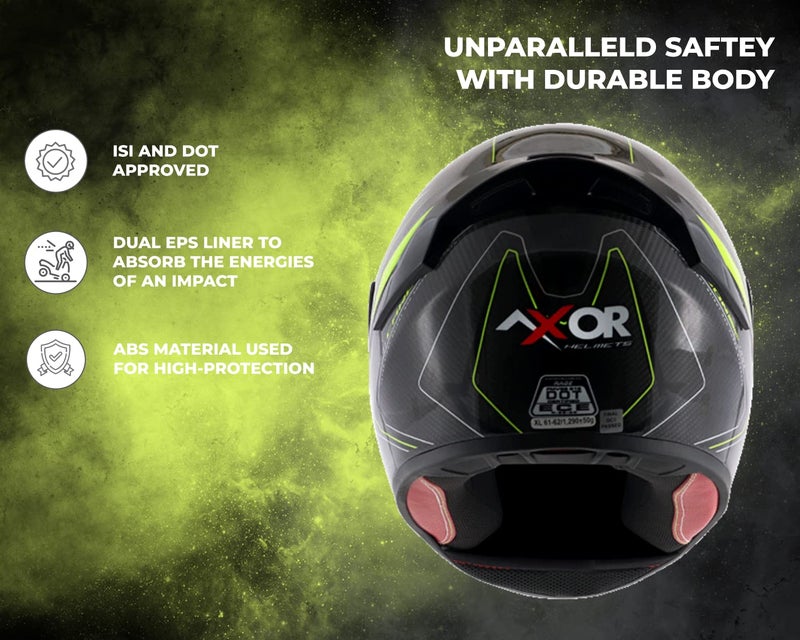 Axor Rage Carbon Warfare Carbon Neon Yellow Helmet-L - Image 4