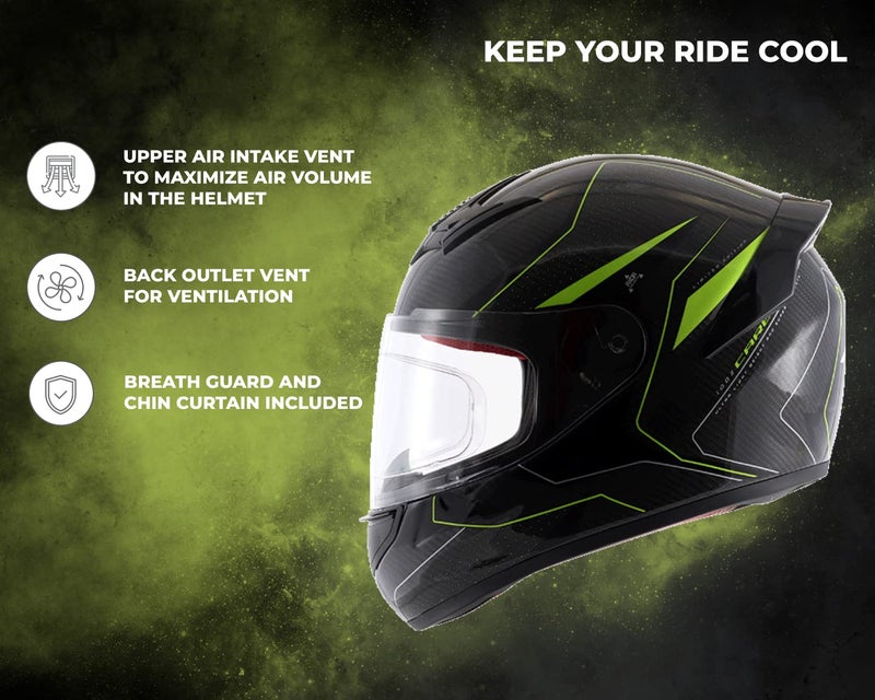 Axor Rage Carbon Warfare Carbon Neon Yellow Helmet-L - Image 3