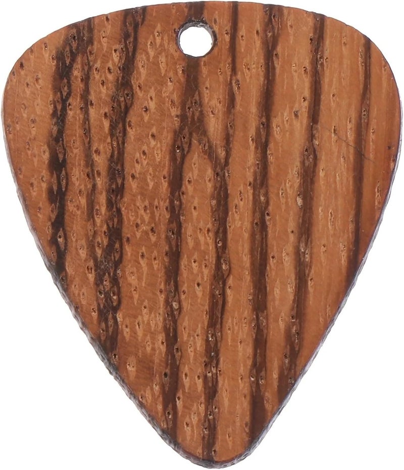Wooden Guitar Picks 4pcs Wooden Pendant Guitar Pick Durable Practical Bass Accessory Fingertip Guard Music Instrument - Image 1