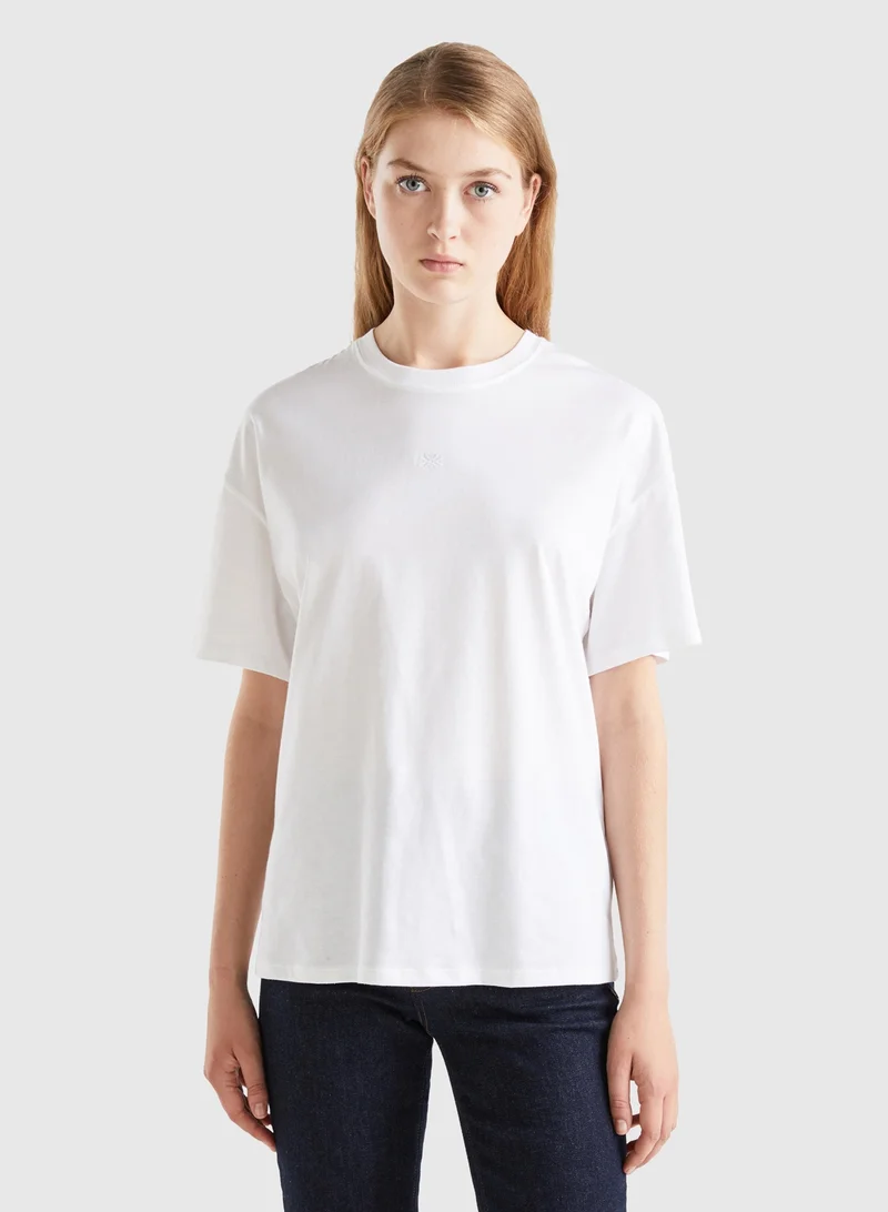 UNITED COLORS OF BENETTON T-Shirt With Embroidered Logo