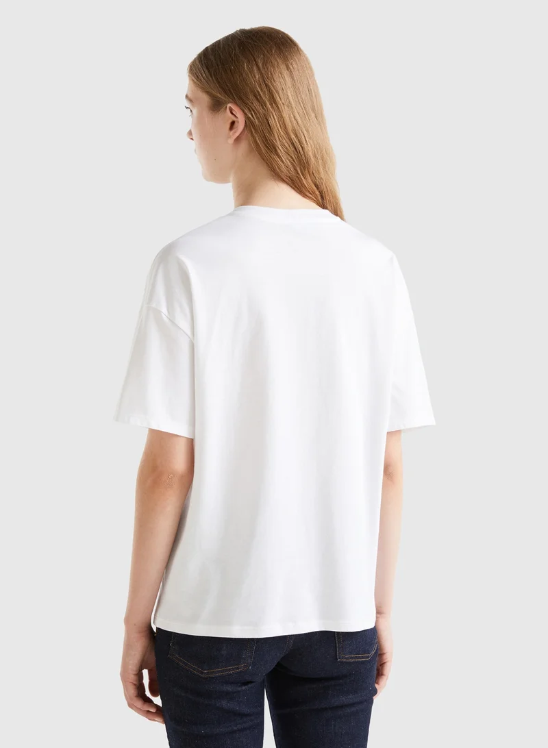 UNITED COLORS OF BENETTON T-Shirt With Embroidered Logo