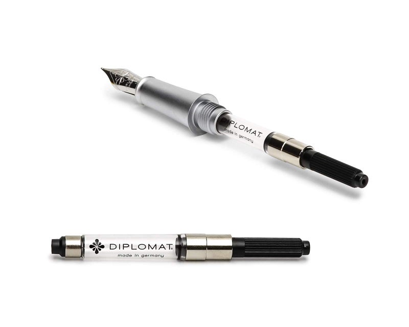 Diplomat fountain pen Aero green, exclusive ink pen with stainless steel nib and converter - Image 3
