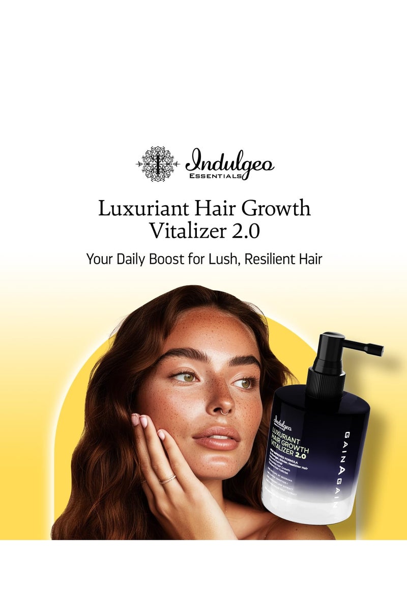 Indulgeo Essentials Hair Vitalizer Hair Growth Serum Helps to Promotes Hair growth Strengthens All Hair Types 120ml - Image 2