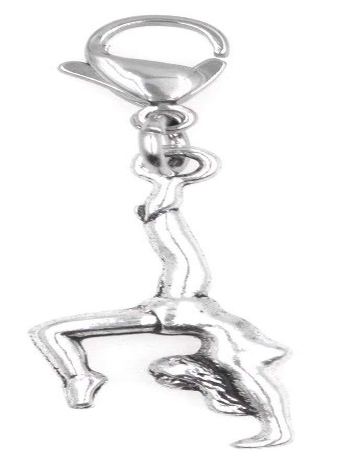 It's All About...You! Gymnastics Gymnast Girl Graduation Cap Tassel Event Party Invitation Card Baby Shower Birthday Thank You Celebration Personalized Congratulations Clip on Charm Perfect for Necklaces Bracelets 103Ag - Image 1