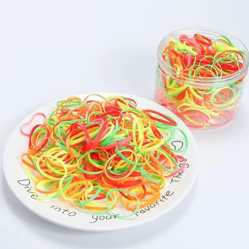 Generic Disposable Small Rubber Band Black Adults Head Rope Female ins Mori Style Hair Band Female Rubber Band Hair Tie Headwear Fluorescent Boxed