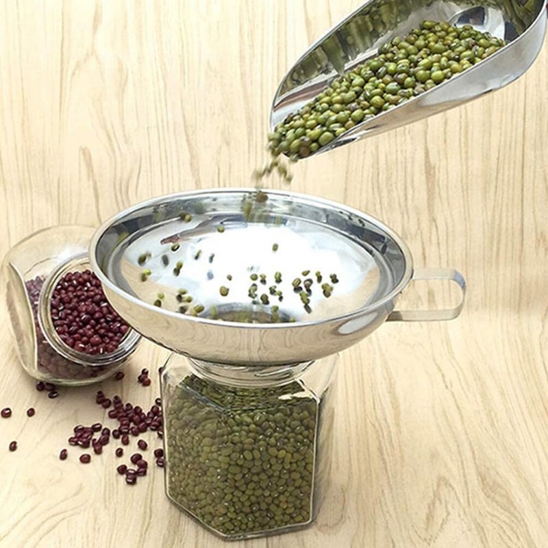 2Pcs Stainless Steel Wide Mouth Kitchen Funnels Easy Filling For Bottles Jars - Image 4