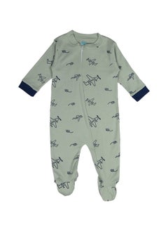 Babies Basic 100% Cotton Printed Long Sleeves Jumpsuit/Romper/Sleepsuit With Feet Covering For Babies  - Image 1