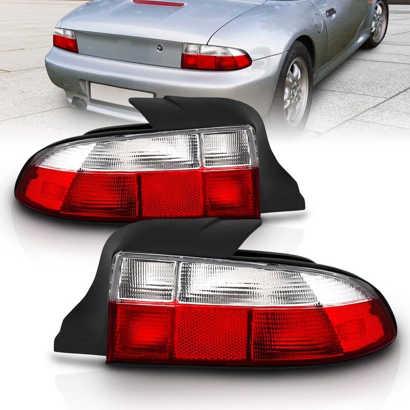 AmeriLite RedClear Replacement Taillights for 19961999 BMW Z3 2 Door Roadster Passenger and Driver Side