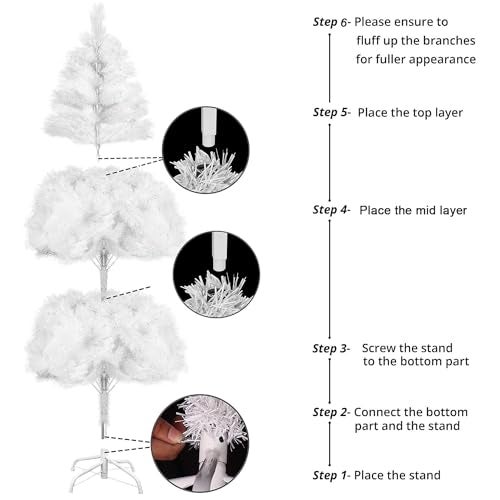 Northland Snow White Christmas Tree 6 Feet - Ideal for Place at Home, Office, Showrooms, Malls, School or College - Image 5