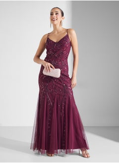 Embellished Dress In Mermaid Cut