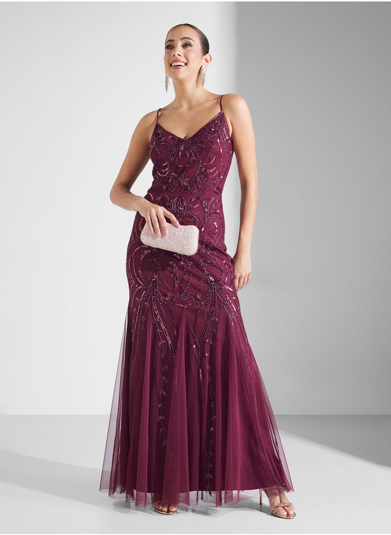 Namshi x - Embellished Dress In Mermaid Cut - Image 1