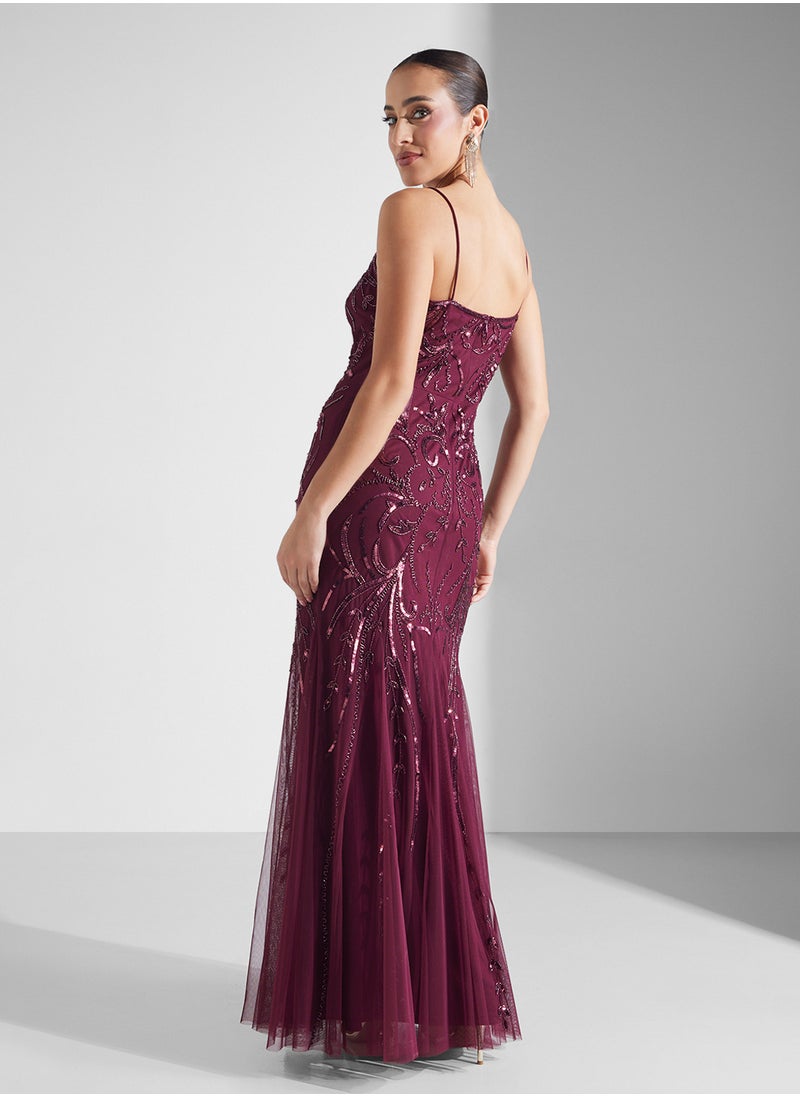 Namshi x - Embellished Dress In Mermaid Cut - Image 1