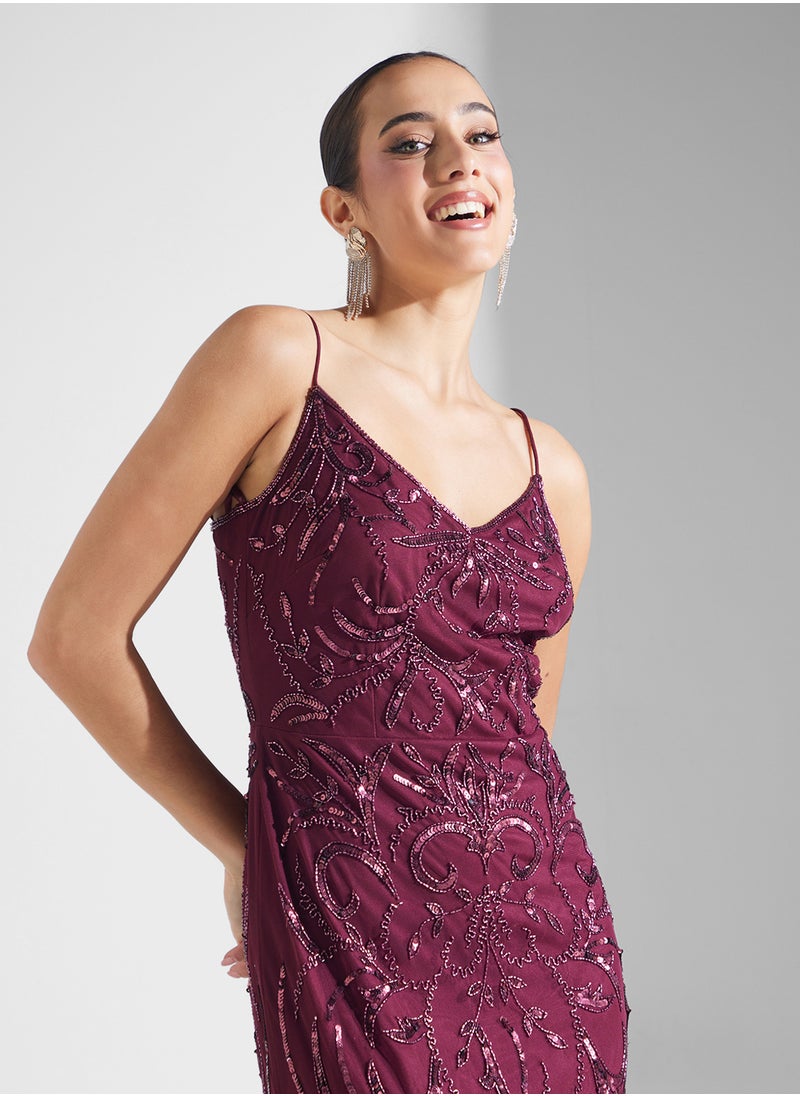 Namshi x - Embellished Dress In Mermaid Cut - Image 1