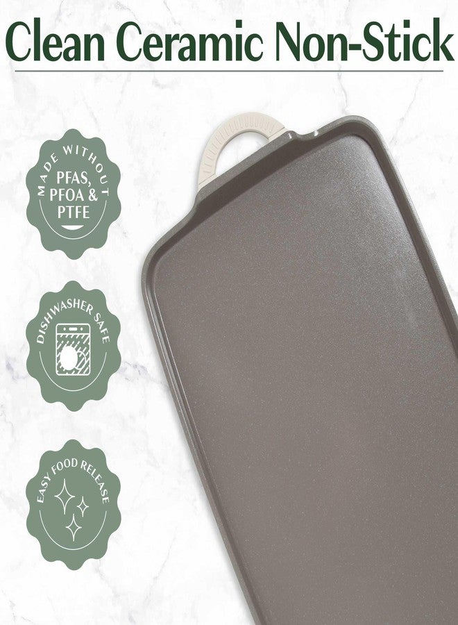 Goodful All-in-One Cast Alumunium Griddle, Linen - Image 3